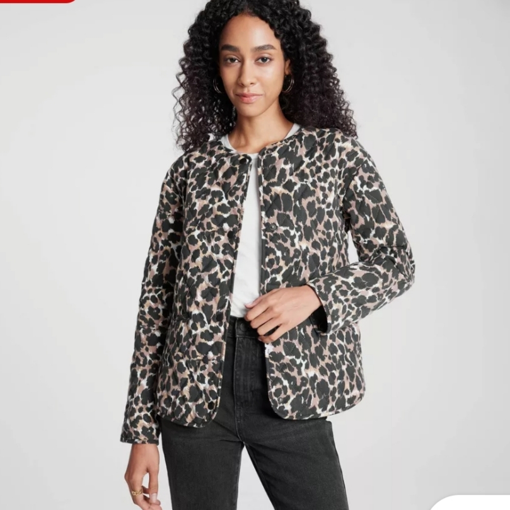 🍵 A New Day Brown Leopard Print Quilted Jacket